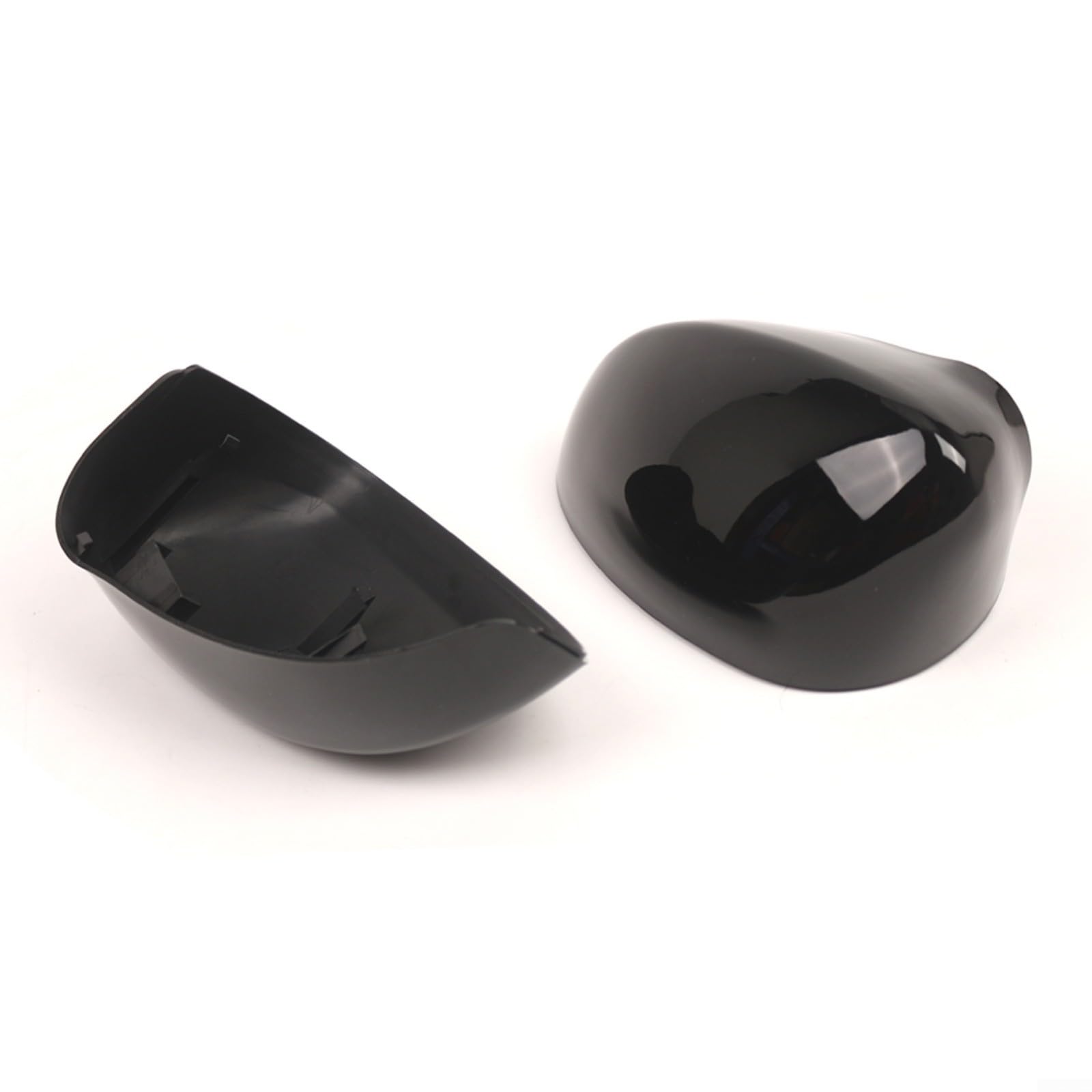 2 pezzi Cassa Specchio Nero Lucido ABS Per Fiat 500 500C 2007 – 2023 Grande Punto 2005 – 2018 per EVO AB 10/2009 Copertura Specchietto Esterno Ricambio Robusto Resistente Resistente all'usura Facile