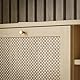 FORTE CALASETTA TV-Schrank 160, Bett im Boho-Stil mit Wiener Geflecht, TV-Tisch, Holzwerkstoff, Elegancia Eiche Holzdekor/Technorattan, 160 cm breit x 58 cm hoch x 41 cm tief