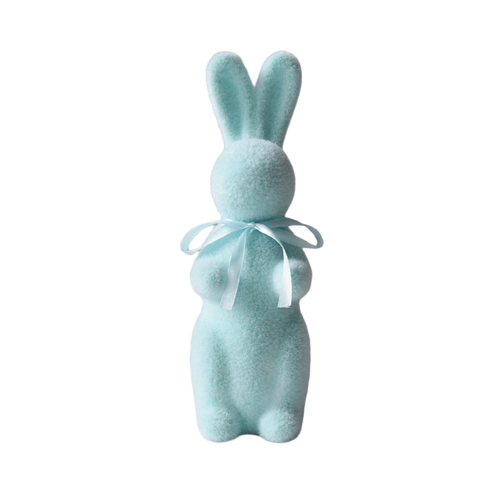 Msioytog Holiday Decoration with Soft Bunnies Figurines Color Optional for Indoor and Table Decoration Ornament Plushie Bunnies Ornament
