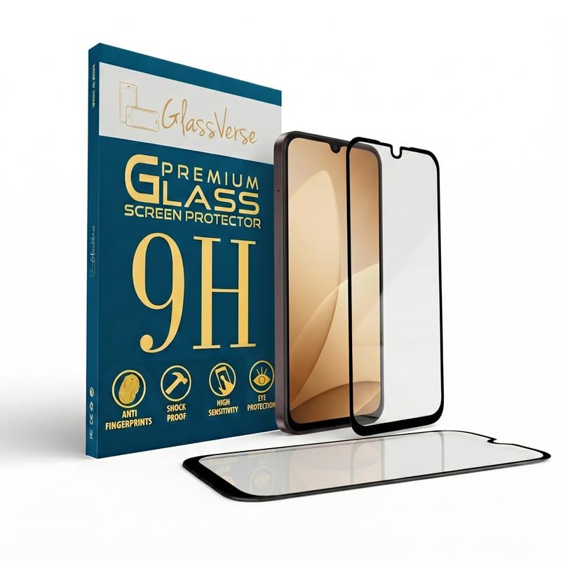 Image of GlassVerse Toughened Oleophobic Tempered Glass For Oppo A6c 4G (PACK OF 1) with Free Installation Kit. Full screen Coverage - 6.75 inch