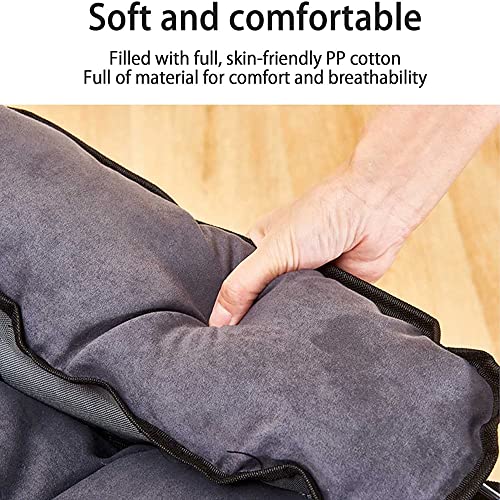 Living Room Lazy Chair With Ottoman & Armrest, Modern Comfy Folding Lounge Chair Reclining Sofa Leisure Chair Armchair With Footstool For Bedroom/Office/Hosting, Grey (Large) #TOP3