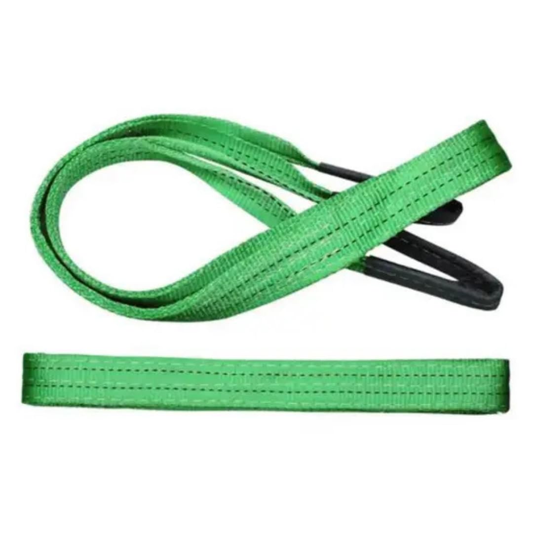 Polyester Webbing Sling Belt 2 Ton – Heavy Duty Flat Lifting Strap for Rigging, Towing & Hoisting | Green Color | ISI Certified Safety Standard (2 TON 2 Meter)-image-45