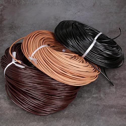 Cordon en cuir rond pour fabrication de bijoux solides qui durent - 3
