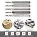 Yosoo HSS CNC 1/8'' 4 Flute Straight End Mill Set - 1/4'' Shank for Wood, Nylon, Aluminum, Steel