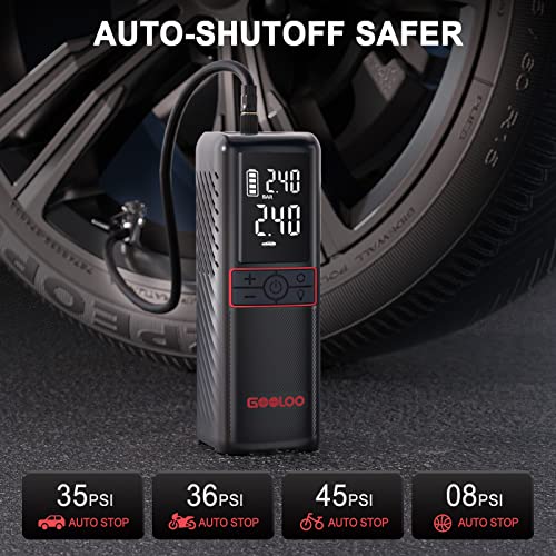 GOOLOO GT160 Tire Inflator Portable Air Compressor & 4000A Peak Car Jump Starter 12V Auto Battery Booster