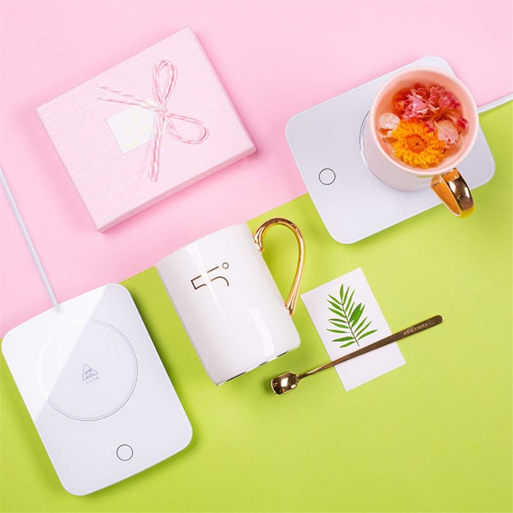 tatic Ceramic Cup Hand-Painted Gold Concentrated Base Fine Grinding Insulation Base Sensor Switch Indicator Light Tempered Glass