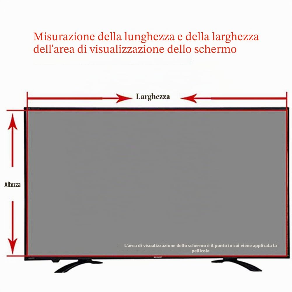 Pellicola protettiva per schermo TV da 32 a 80 pollici, filtro anti luce blu e antiriflesso, per alleviare l'affaticamento degli occhi, per LCD LED OLED QLED HDTV, 32", 695 x 390 mm