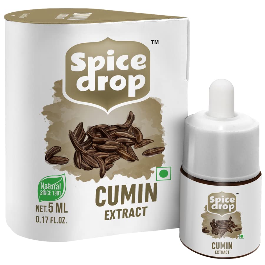 Image of Spice Drop Cumin Natural Extract For Food, Beverages, And Dessert |100% Natural | For Authentic Taste and Aromatic Flavor | Natural Herbs Extract | 5ml (180 drops equivalent to 100g Jeera Powder) | Non-GMO | Vegan | Keto And Paleo Friendly