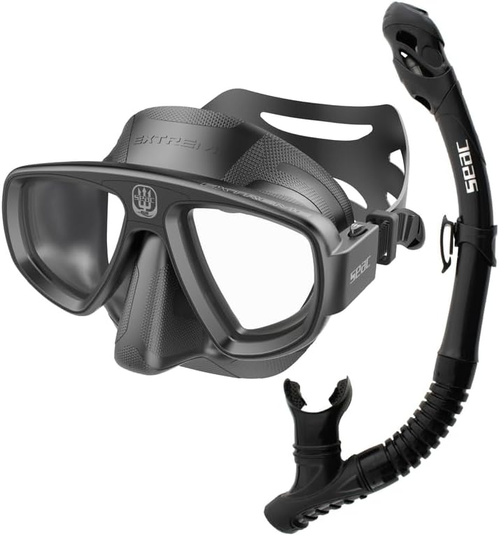 SEAC Set Bis Extreme Dry, Scuba Diving Mask and Snorkel with Dry Top System and Purge Valve