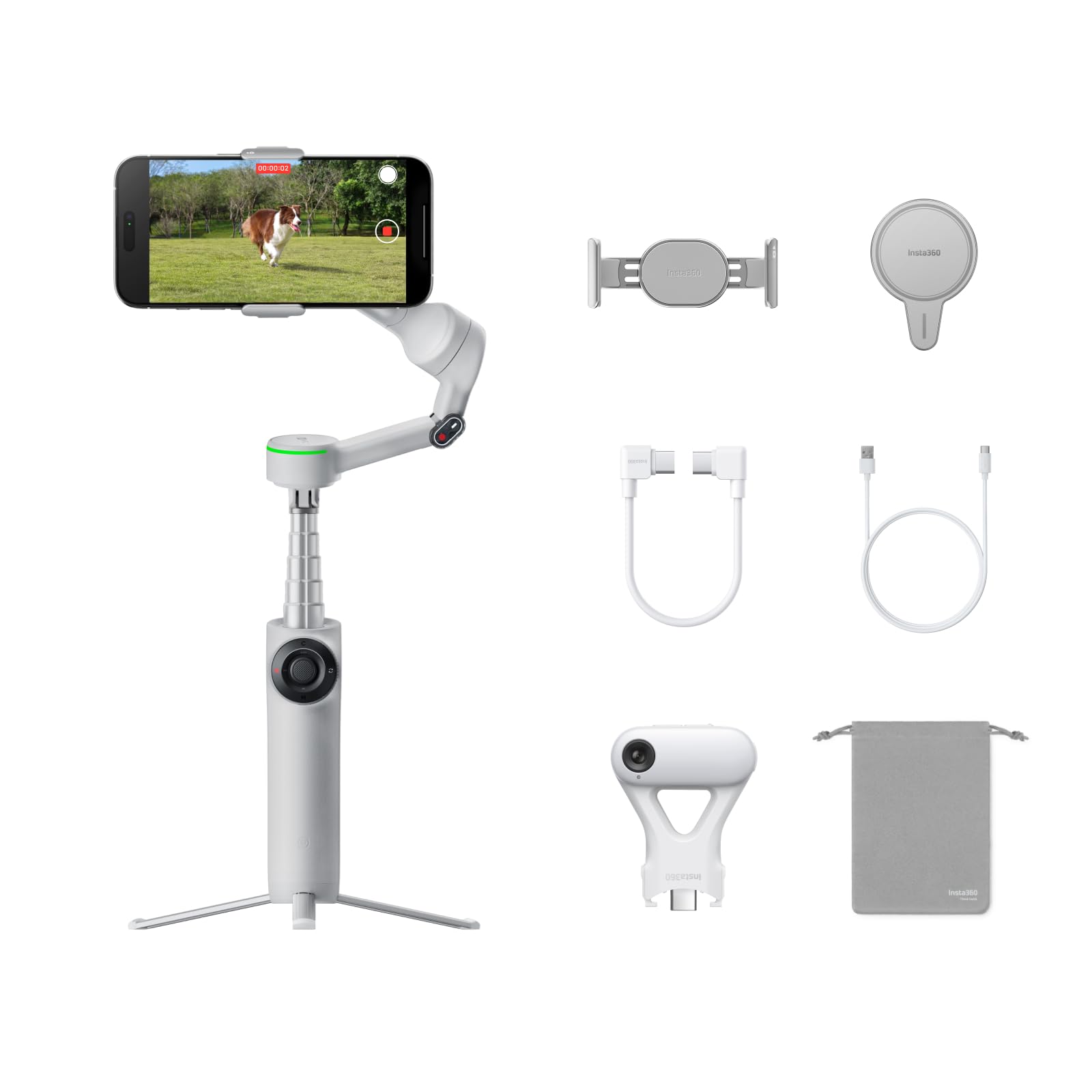gimbal stabilizzatore flow 2 pro con seguito accessori