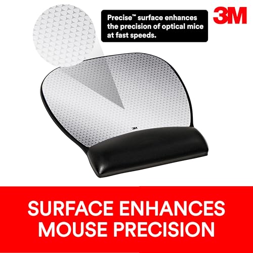 3M Ergonomics Mouse Pad with Gel Wrist Rest, 9.2 and 8.7 Inch, Enhances Mouse at Fast Speeds by 3M - Image 3