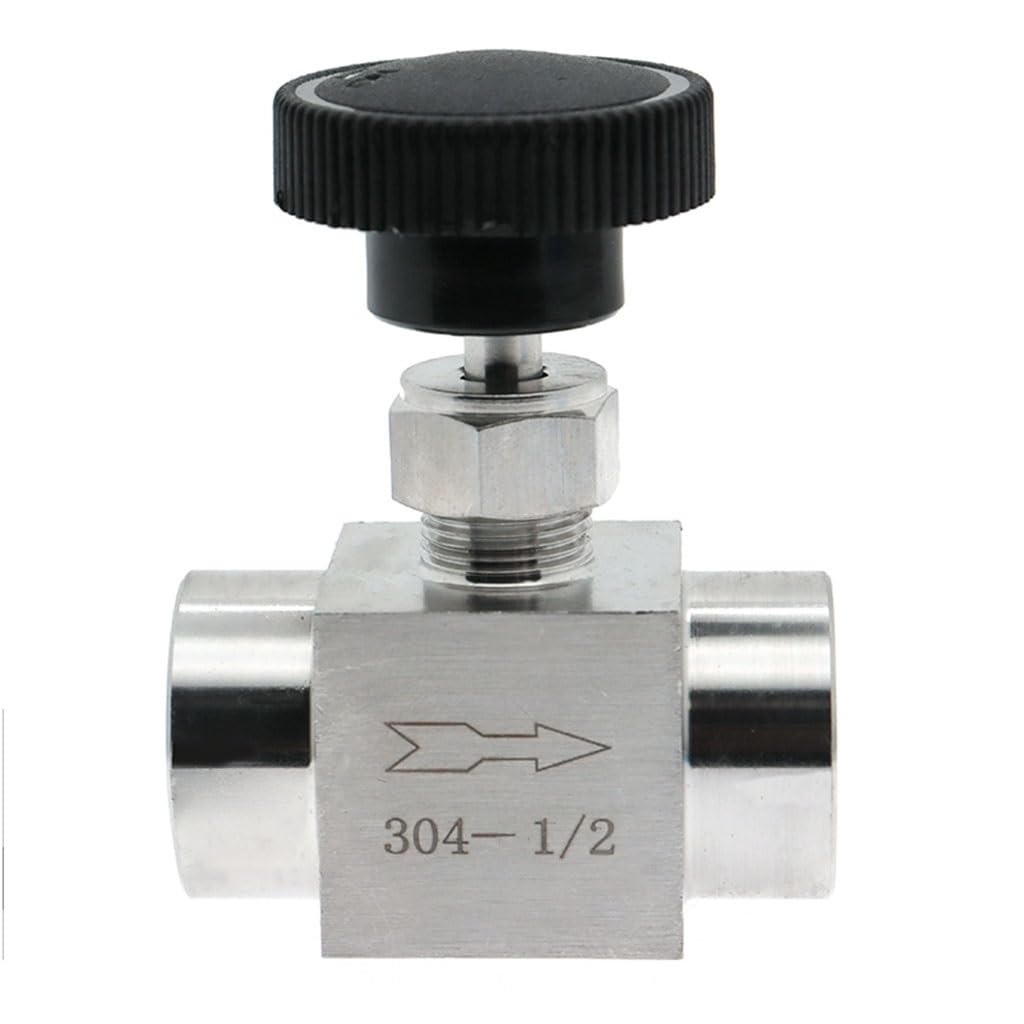 1 x 0.3 cm 0.6 cm 1 cm 1.3 cm BSP żeński zawór iglicowy, zawór kulowy ze stali nierdzewnej 304 316, kontrola przepływu wody gazowej oleju (0,5 cala, SS304)
