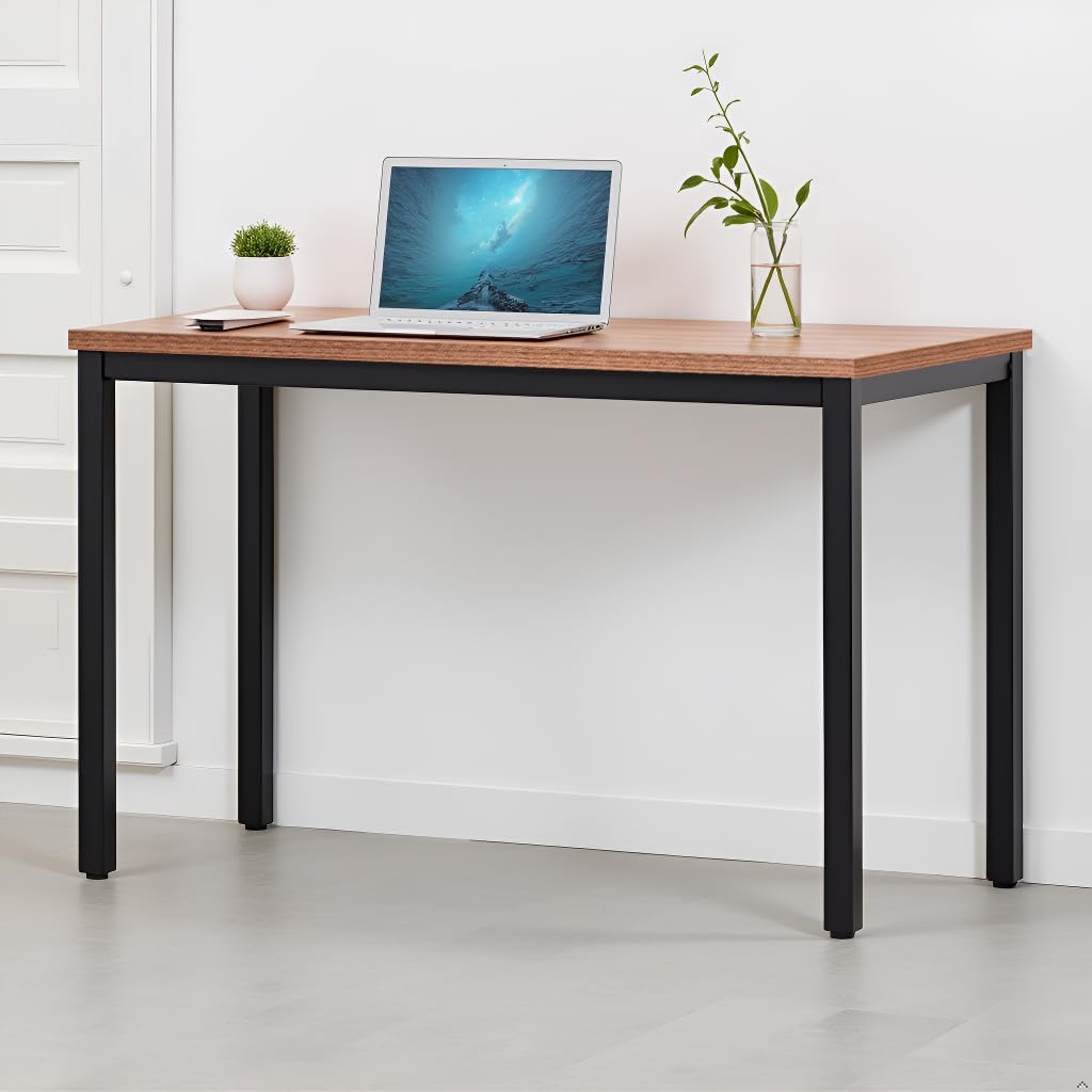55 Inch Desk - Sturdy Metal Frame Computer Desk, Spacious Office Desk & Writing Desk with Easy Assembly, Durable Workstation for Home Office 55x24 inches