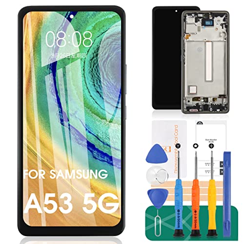 Non originale per Samsung Galaxy A53 5G Schermo LCD A53 5G Sostituzione dello schermo A536 Display LCD SM-A536B Touch Digitizer Assembly SM-A536U SM-A536E Kit di riparazione senza funzione figura