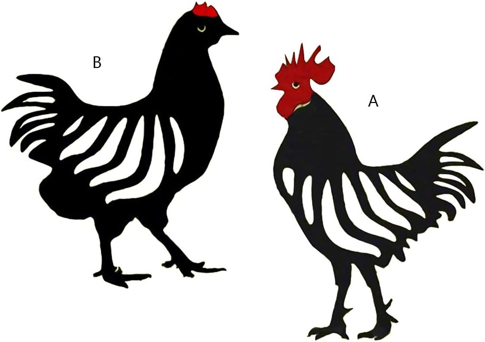 Garden Grass Insert Ground Plug Hen/Rooster Shaped Courtyard Decoration Courtyard-caste Stainless Steel Grass Decor Sign