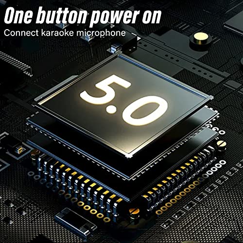 Microfone de karaokê, Máquina de Microfone Portátil de karaokê Portátil Bluetooth Profissional para