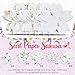 Dunzoom 50 Pcs Handmade Seed Paper Plantable Wildflower Seed Paper Recycled Flower Petals Tags Wedding Favors for Guests Craft Gifts Cards for Envelope Birthday Party, 5 Styles (Flower Shape)