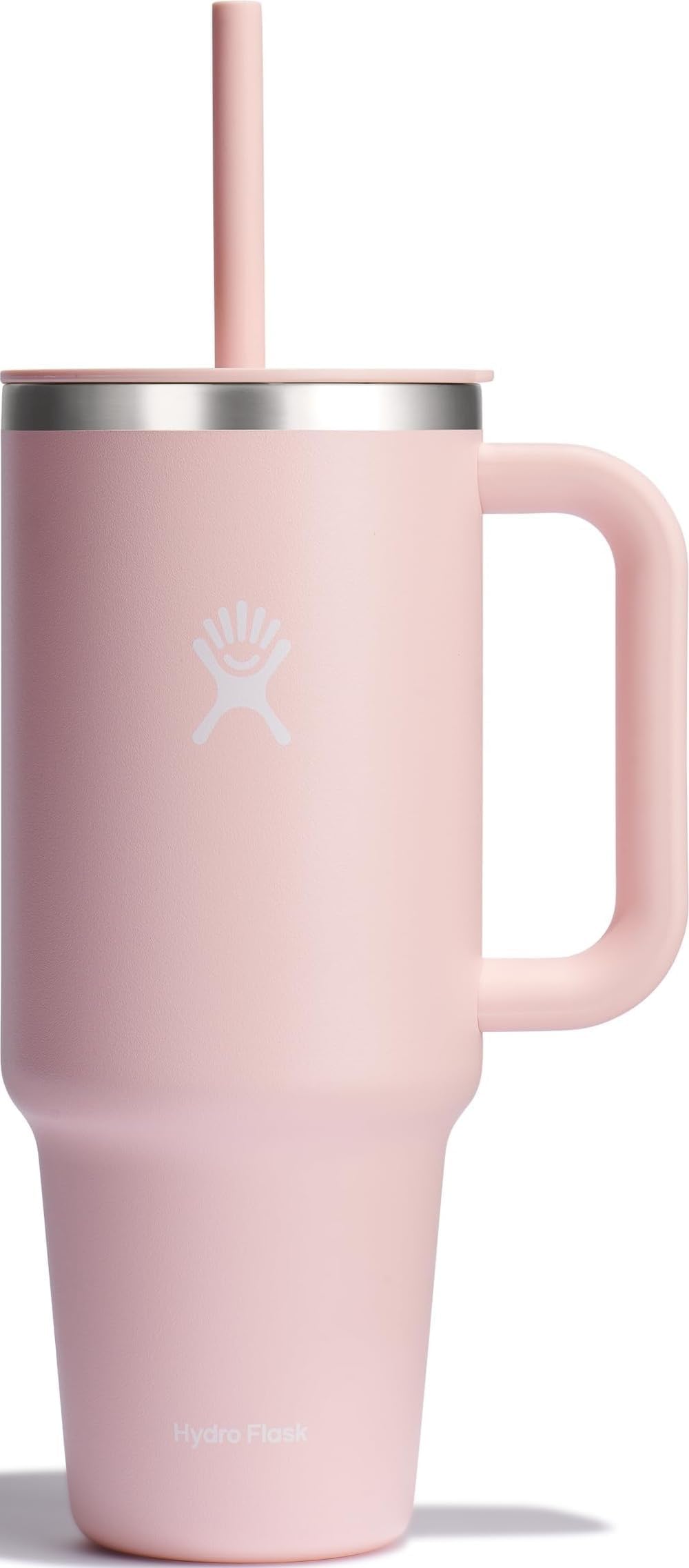 Hydro Flask Travel Tumbler with Handle, Lid and Straw - Insulated Stainless Steel in 40 Oz Trillium
