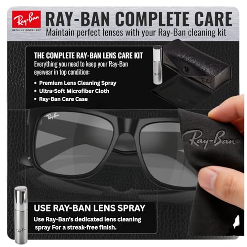 Image of Ray-Ban RB4165F JUSTIN COLOR MIX CLASSIC LOW BRIDGE FIT Square Shape Sunglasses for Men with Official Eyewear Kit