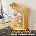 SpaceAid Bamboo Baby Bottle Drying Rack, Space Saving Kitchen Bottles Holder Organizer for Baby Bottle Rack Dryer Storage Accessories (Natural, 12 Bottles)