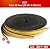 49 Feet Weather Stripping Door Seal Strip, 1/4'' Wide X 1/8'' Thick High Density Foam Tape, Door Window Insulation Soundproofing Weatherproof, Self Adhesive Rubber Weatherstrip Door Seal Strip