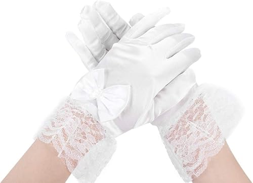 Miniatura 3 de WISSBLUE Niñas velo primera comunión y guantes,para niñas velo primera comunión, Blanco