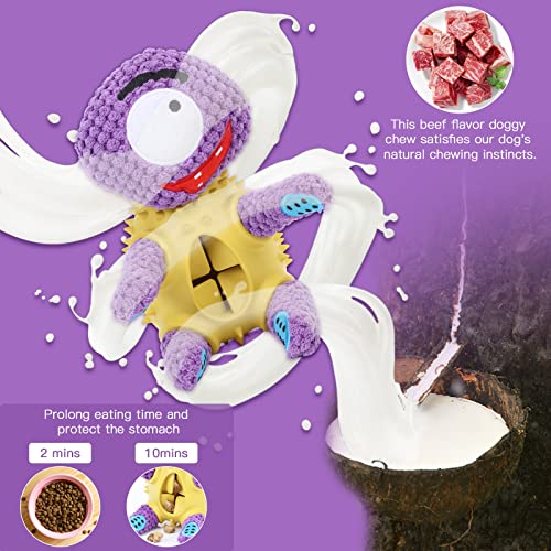 Marata Dog Squeaky Toys, Dog Chew Toys For Aggressive Chewers, Durable Dog Puzzle Toys With Treat Dispensing Ball For Medium Small Breed, Natural Rubber Interactive Dog Toys For Reducing Boredom #TOP3