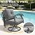 Mvpipi 6 Piece Aluminum Patio Conversation Set, Outdoor Metal Furniture Set w/Rocking Swivel Chairs, 3-Seat Sofa, Ottomans and Coffee Table, 5" Thickened Cushions for Backyard, Poolside, Gray