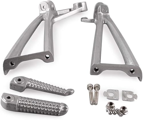 Miniatura 2 de Mallofusa Estriberas de aluminio para motocicleta, soporte para reposapiés compatible con Yamaha YZF R6 2003-2005 R6S 2003 2004 2005 2006 2007 2008