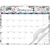 2024 Calendar - Wall Calendar 2024, 12 Monthly Calendar 2024 from Jan.2024 - Dec.2024, 2024 Wall Calendar With Twin-Wire Binding, 14.8" x 11.6", Hanging Hook + Julian Dates - Petunia