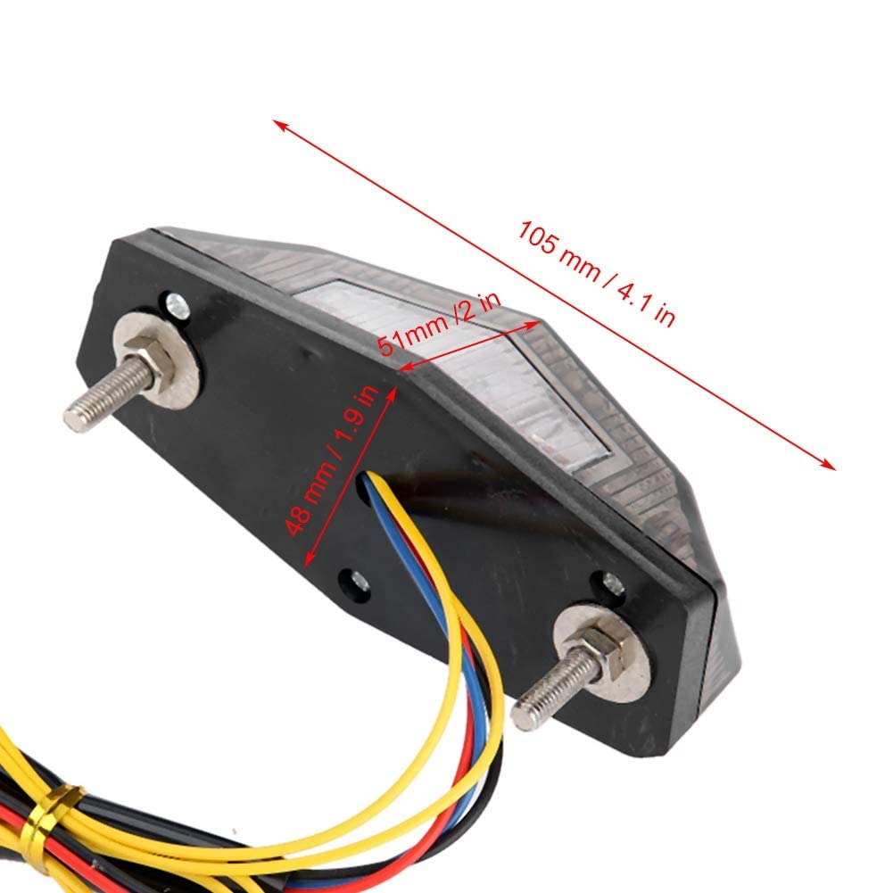 EBTOOLS Faro Posteriore Moto - luce posteriore modificata della fanale posteriore della lampada di coda con il segnale di svolta del freno Luci Fanale LED Luce Stop Fanale
