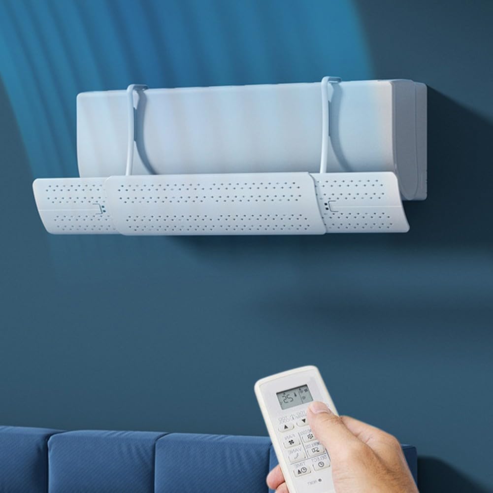 Déflecteur de climatisation réglable, déflecteurs muraux pour un refroidissement efficace (blanc standard)