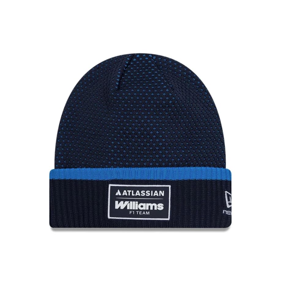 Bonnet en tricot New Era Williams Racing F1 stretch bleu marine pour se protéger du froid en hiver