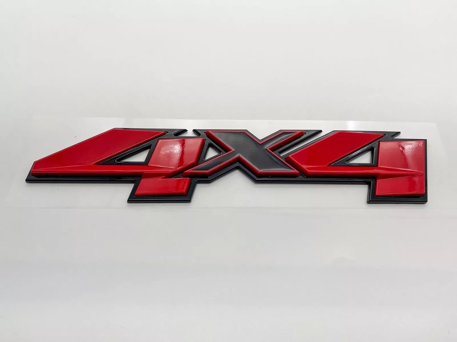 Pair Set Right and Left Fender Rear 4x4 Emblem 3D Badge Nameplate Letter Decal Replacement for 2007-2023 Sierra Canyon Colorado 1500 2500 HD 3500 HD (Red Black)