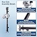 Hodflop 1027717-01 102771701 Rear Axle Assembly 10 Teeth Compatible with 1998-Up Club Car DS & 2004-Up Club Car Precedent Electric with Graziano Transaxle