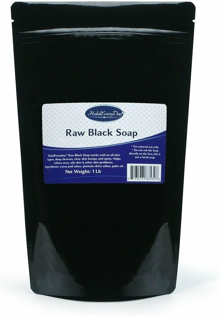 Raw Black Soap from Ghana - 1 Lb by HalalEveryday