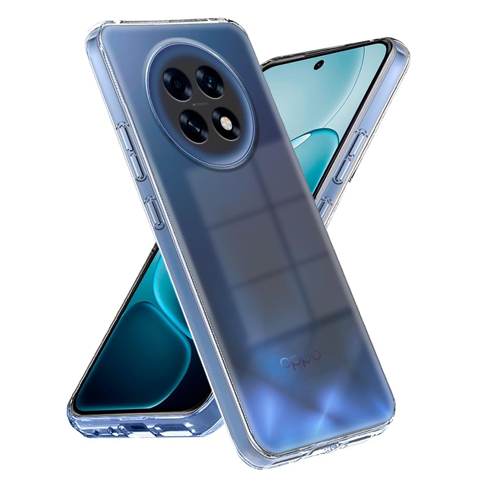 Image of REALCASE Silicone Back Cover Case, Scratch Resistant Protective Crystal Clear Transparent Shock Proof Back Cover Case for Oppo F31 Pro Plus 5G