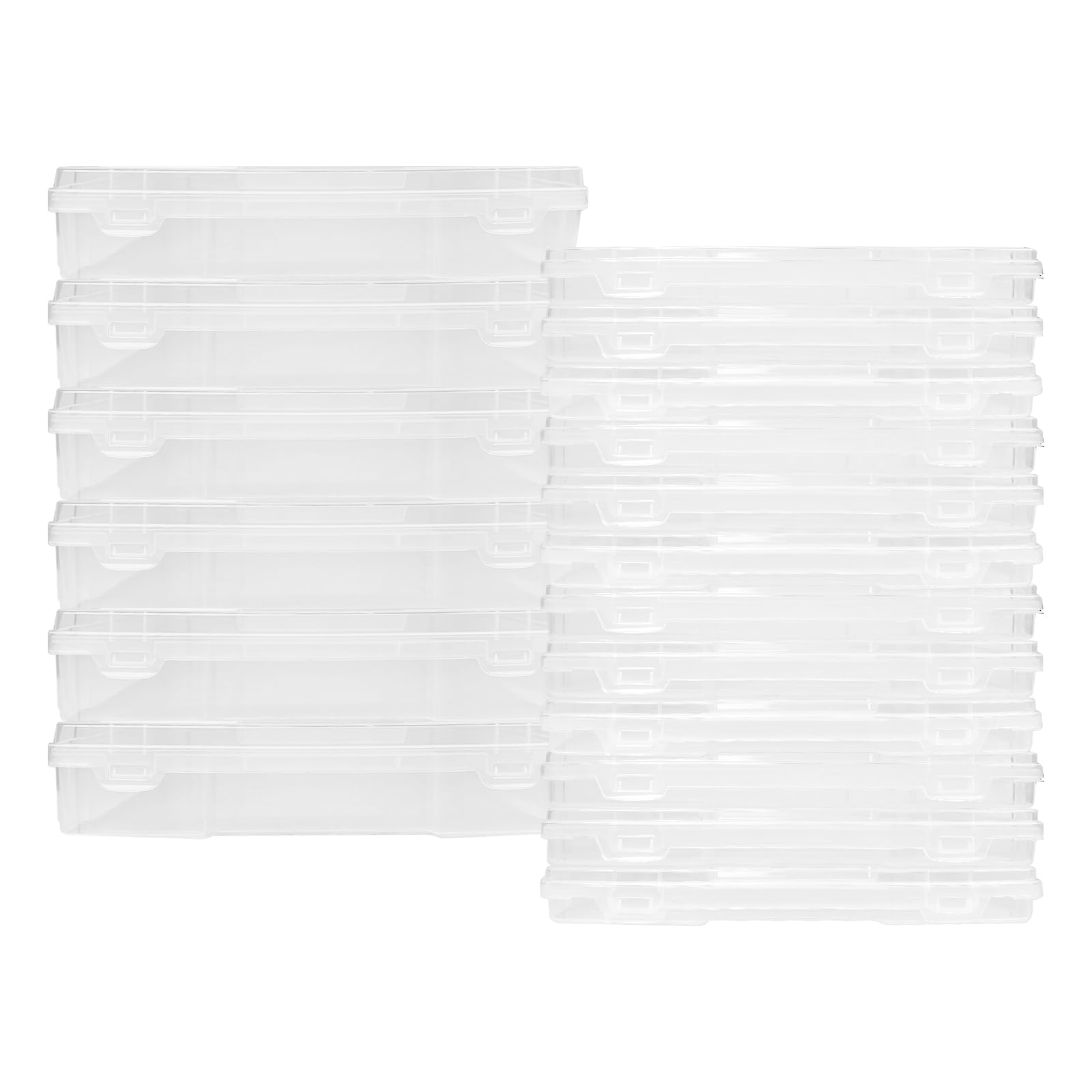 Boîte de rangement scrapbooking novelinks lot de 6 organiseurs transparents 30x30