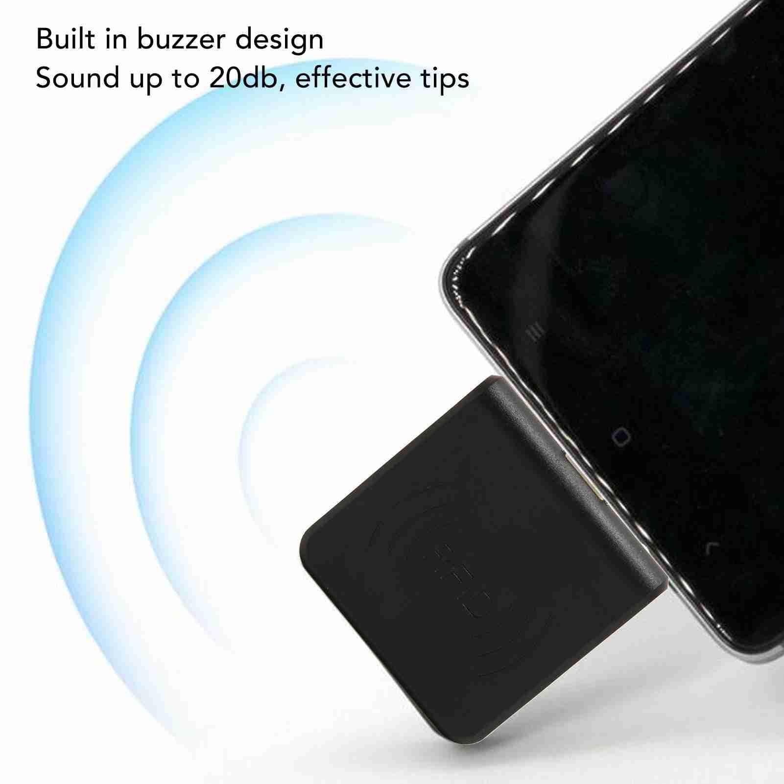 RFID ID Mobile, Typ C Schnittstelle 125Khz Tragbarer RFID-Leser Telefonkartenleser Smart Black (Schwarz)