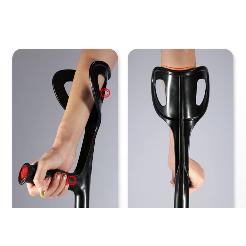 Muletas de Codo Muletas de Brazo Jóvenes Fractura Muletas Dobles Muletas de Axilas Muletas Plegables Antideslizantes Muleta Auxiliar de rehabilitación (Color: 2 Piezas) Anhelar (1 Pieza)
