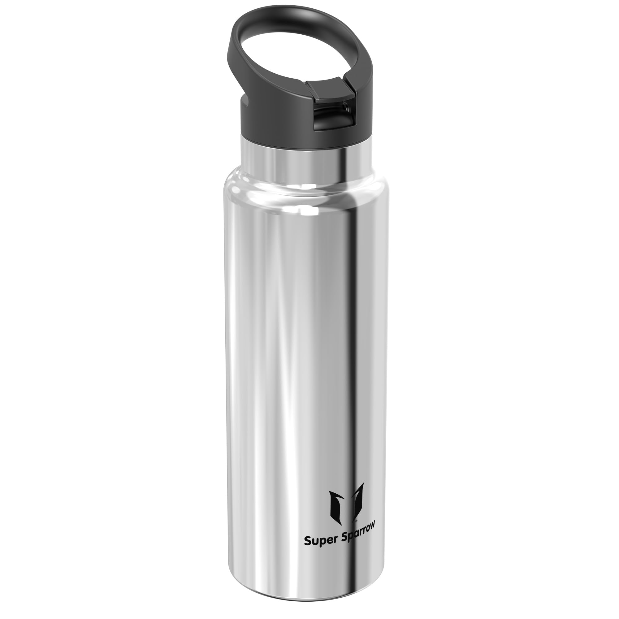 Super Sparrow Borraccia Termica - 500ml, 750ml, 1000ml, 1.2L, 1.5L- SwivelSip Inox Bottiglia - Senza BPA Borracce Termiche, Borraccia Ergonomica per Bambini, Sportiva, Bici, Campeggio, Palestra - 3