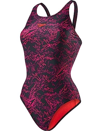 Speedo Boom Allover Women's Muscleback Swimsuit, Pink, 28/29in4