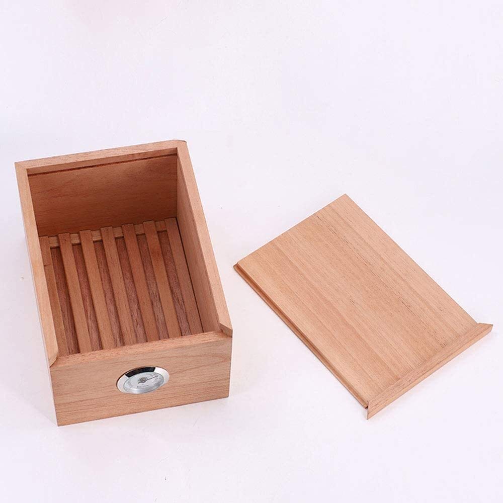 Cigar box - Spain imported unpainted cedar wood moisturizing box Cuban smoking box can hold 30 cigar box cigar boxes lxhff (Color : Beige)
