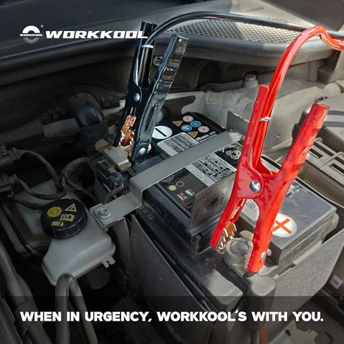 WORKKOOL 6 Gauge 16 Ft Jumper Cables