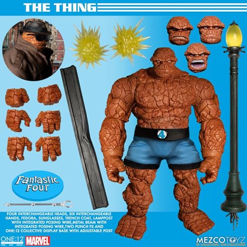 Mezco H858130 Fantastic Four One:12 Deluxe Steel Boxed Set Action Figures Set thumb #8
