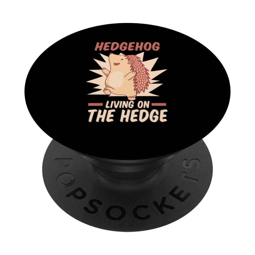 Hedgehog Pet Cute Hedgehog Animal Lover PopSockets Swappable PopGrip, Black