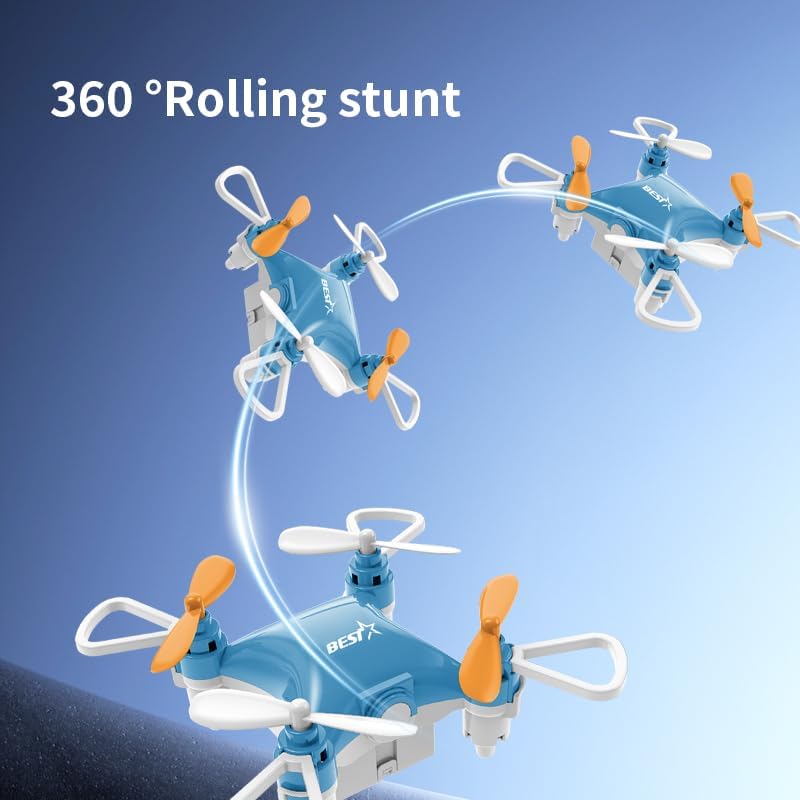 Image of Mini Drone for Kids & Adults, Easy Stunt Flights with 360 Flips & Altitude Hold, LED Lights & Propeller Guards, Indoor /Outdoor Beginner-Friendly RC Quadcopter