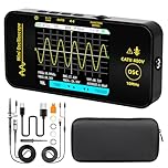 BSIDE OT3 Handheld Digital Oscilloscope Pocket Mini 10MHz Bandwidth 48MSa/s Sampling Portable Oscilloscope Rechargeable Ultra Slim with 3.2" Full-Viewing Colour LCD for Automotive Audio Electronic