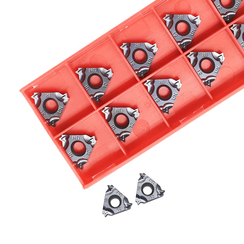 Tool Part for 10pcs 16IR 12UN Thread 16IRM 12UN 60 Angle Thread Turning Tool Tungsten Insert Threading Lathe (Shank Diameter: 16IR 12UN)