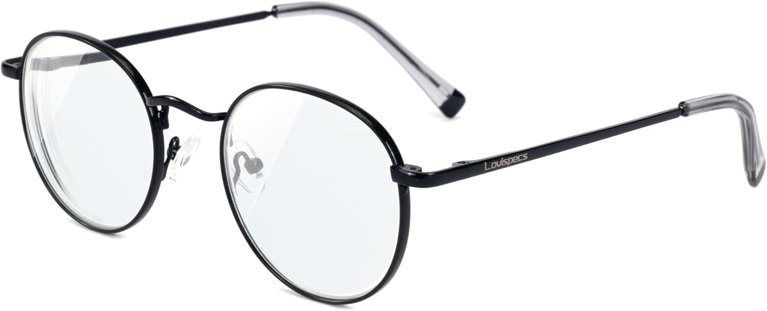 Round NearSighted Distance Glasses Women Men,Nearsighted Far Vision Driving Eyeglasses,Retro Myopia Wire Frame